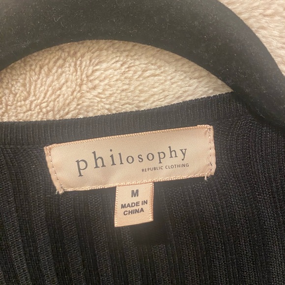 Size M Philosophy black sweater. - Picture 3 of 9